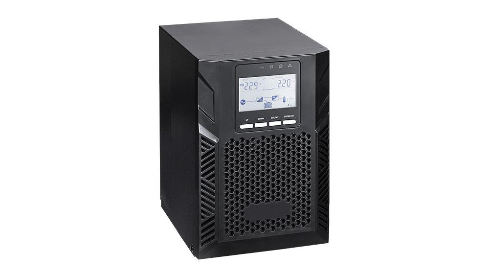 KSTAR უწყვეტი კვების წყარო (UPS) - 1KVA/0.9KW On-line Tower, 2x9AH აკუმულატორით